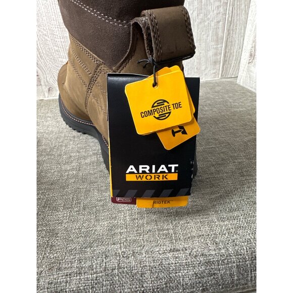 Ariat Rigtek Mens Sz 15 Puncture Resistant Composite Toe Work Boots Brown - Picture 8 of 13